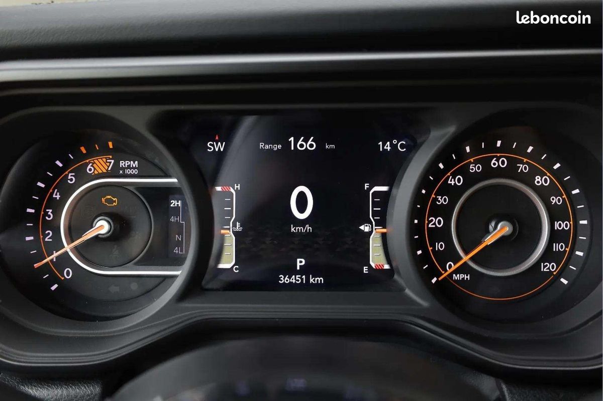 Jeep Wrangler Unlimited Sahara 2.0 Turbo 272 ch * 4x4 * Full Cuir * ACC * CarPlay * Écran 12.3 * LED (image 12)