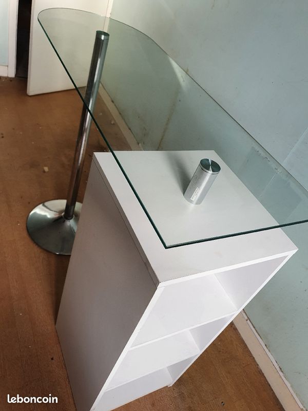 Table haute de bar avec rangement (image 1)