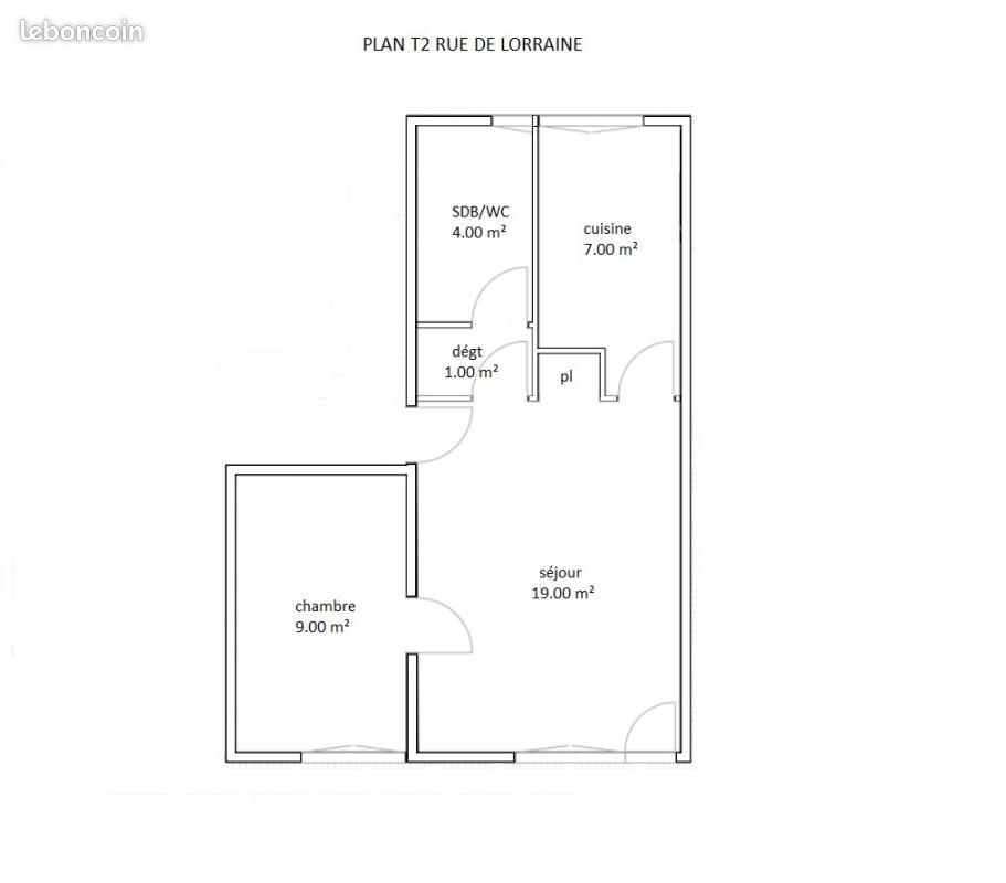 Appartement 2 pièces 49 m² · à Rethel · 49 m² · 375 €/mois
