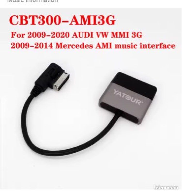 Adaptateur Audio Bluetooth 5.0 Pour Voiture MMI/MDI/AMI 2G-3G+ – Compatible Audi A4 A5 Q5 VW Golf Passat, Streaming Sans Fil