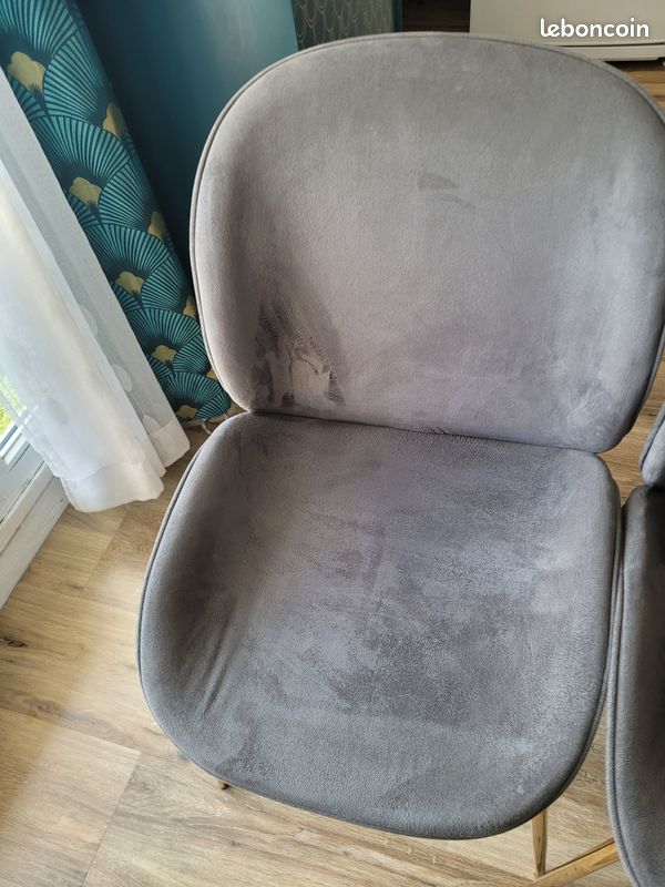 Lot de 4 chaises velours Maisons du monde (image 3)