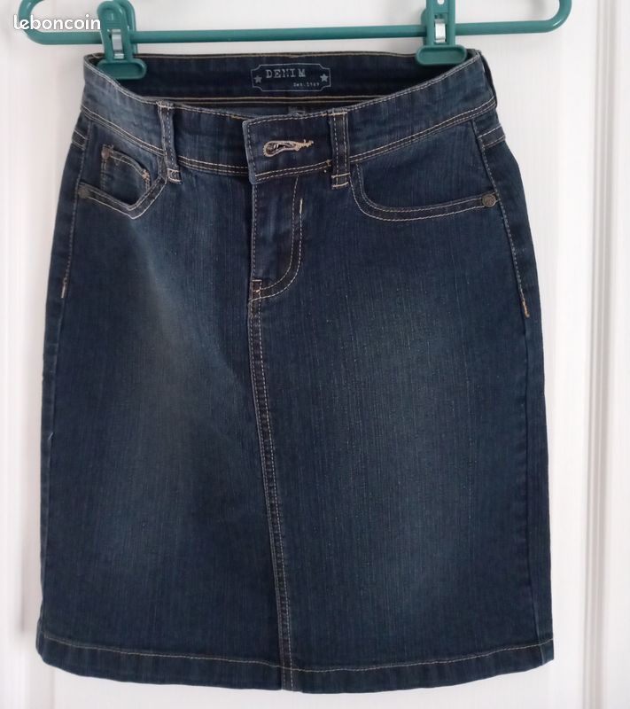 Jupe Courte Dorée Mim - Taille XS, Occasion Très Bon état - Parfaite Pour Soirée