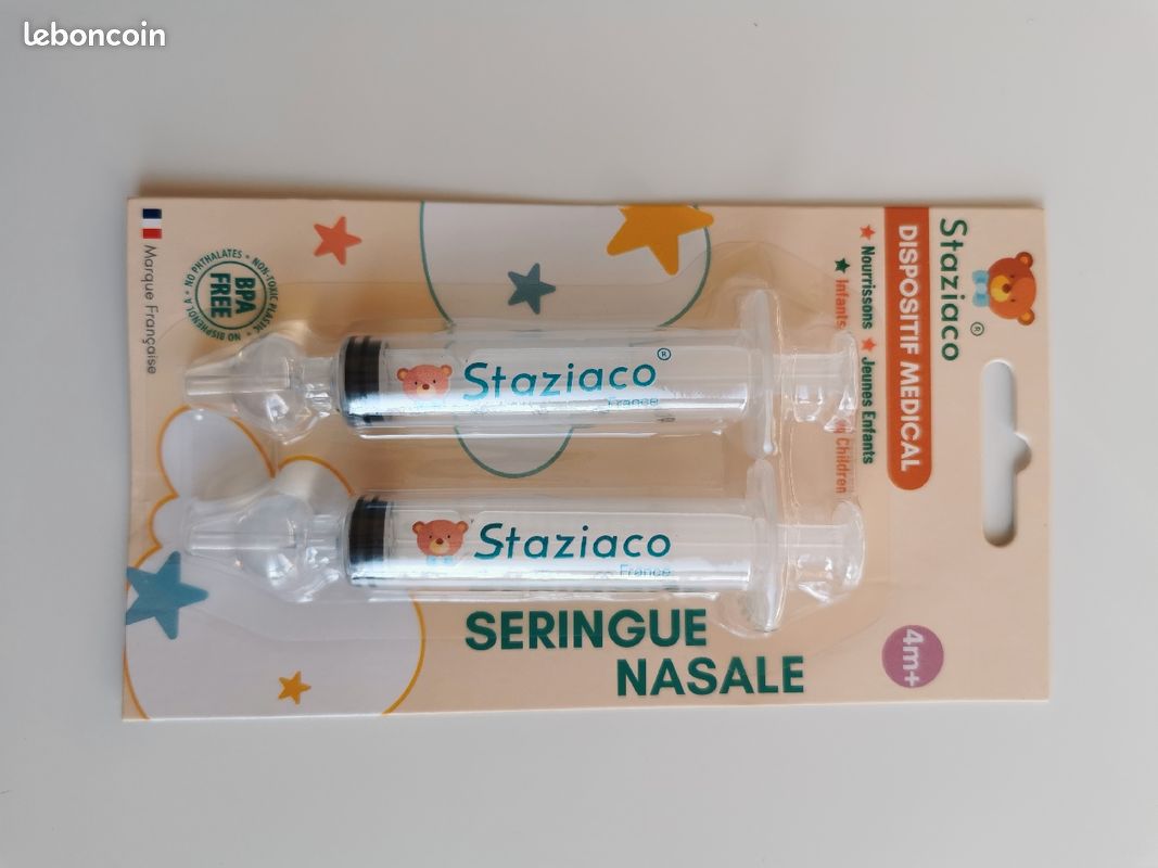 Seringue nasale mouche bébé rose jaune et blanche (image 4)