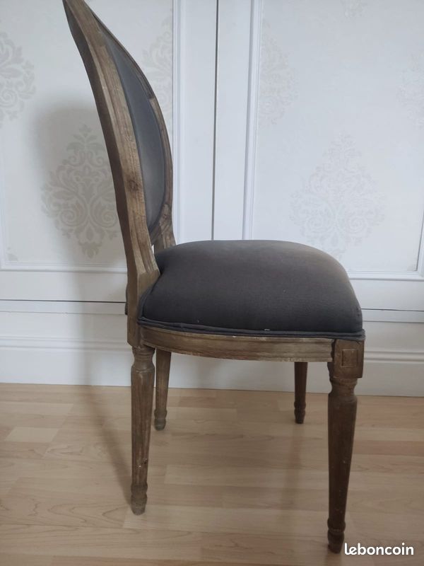 1 Chaise style Versailles gris anthracite (image 1)