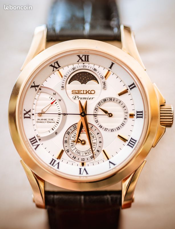 Moon Phase Seiko Premier Kinetic Perpetual Calendar SEIKO Premier