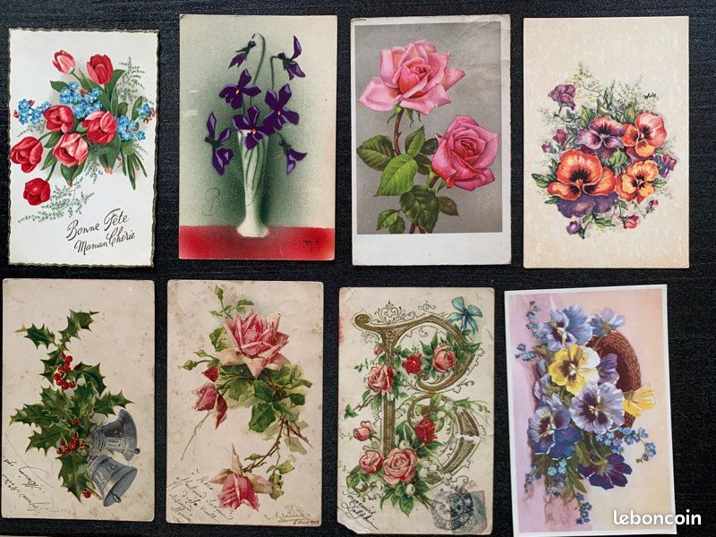 Lot De 50 Cartes Postales Vintage Botaniques Et Florales - 10 X 15 Cm - Pour Décoration, Scrapbooking, Cadeaux - Motifs Rétro