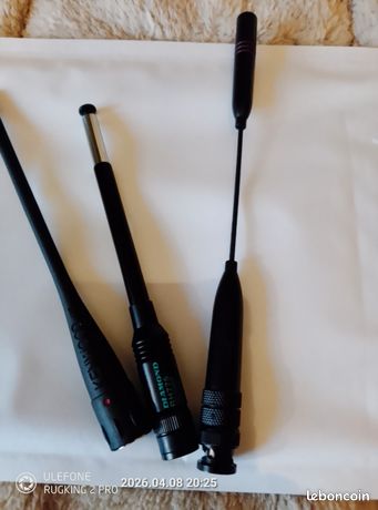 Antenne double bande télescopique mâle VHF UHF SMA pour radios Kenwood