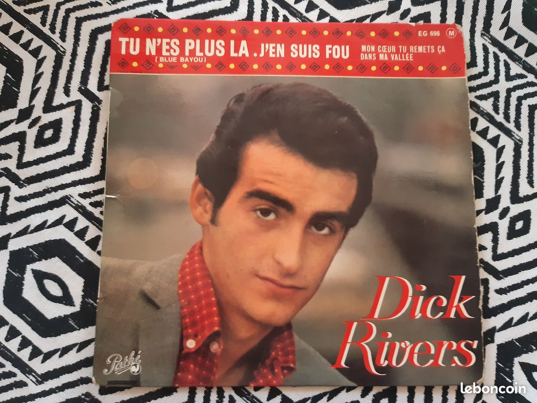 Disque vinyle Dick Rivers "Tu n'es plus la" 45T (image 1)