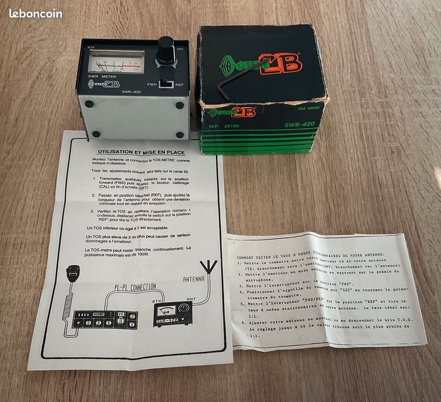TOS-mètre CB D'occasion - Pour Station Radio CB, Marque Euro CB, Fonctionnel