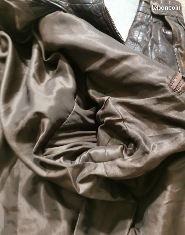 Jacket veste vintage en cuir année 90 (image 15)