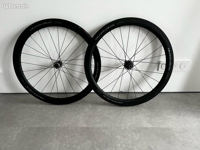 Roues Carbone Tubulaires Shimano Dura-Ace WH-9000-C50-TU - 700C Pour Vélo De Route - Occasion