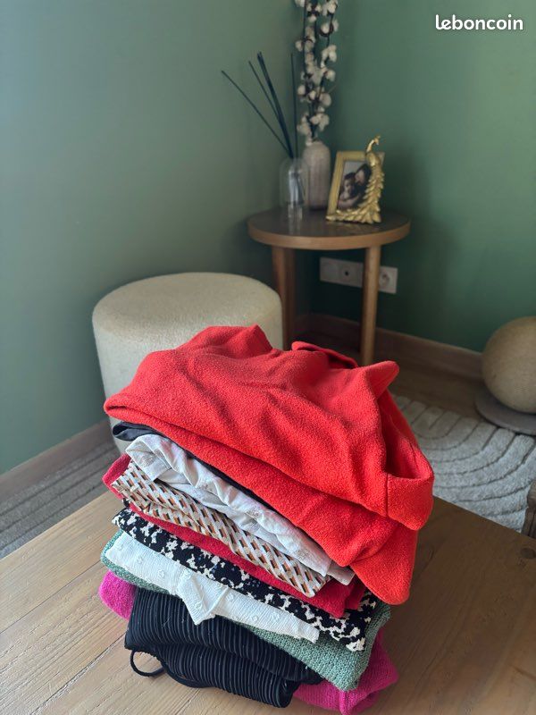 Lot de 10 vêtements femme – taille M + 1 pull Tommy Hilfiger offert 🌸 (image 1)