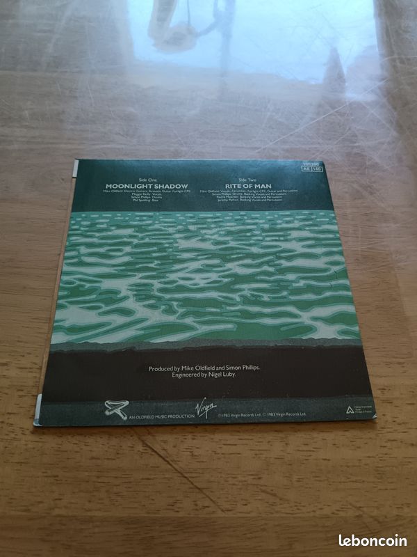 Disque vinyle 45T par Mike oldfield moonlight shadow c45 (image 2)
