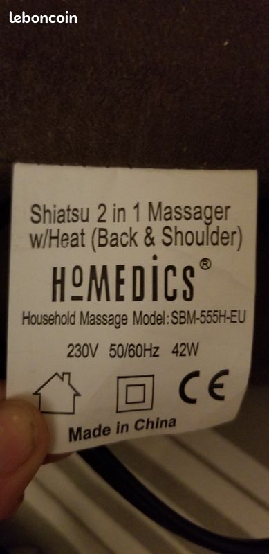 Chaise massante chaleur Shiatsu 2 en 1 dos et épaule (image 7)