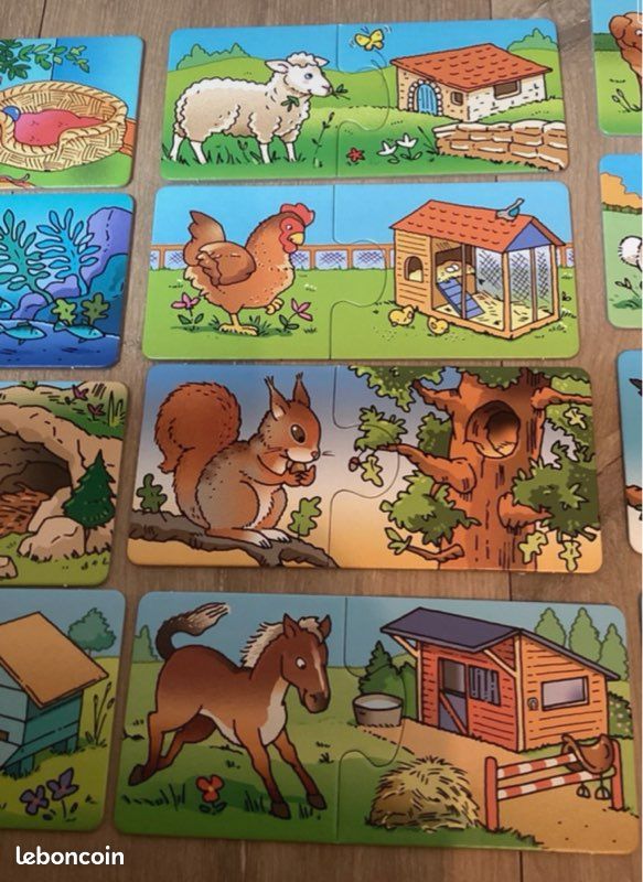 Jeu Où vivent-ils ? (12 puzzles de 2 pièces) (image 5)