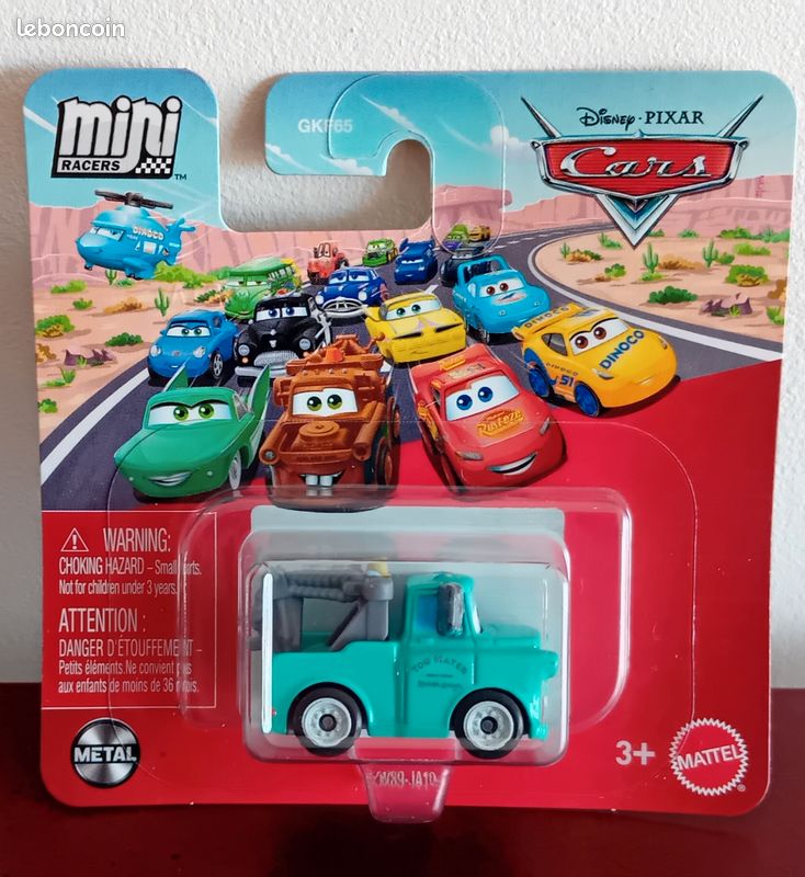 VOITURE DISNEY CARS MARTIN MATER EN CHEF D'EQUIPE 95 Métal 1/55eme