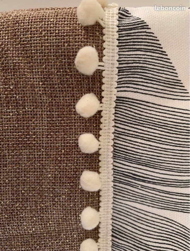 Pochette tissu et toile de jute pailletée (image 5)