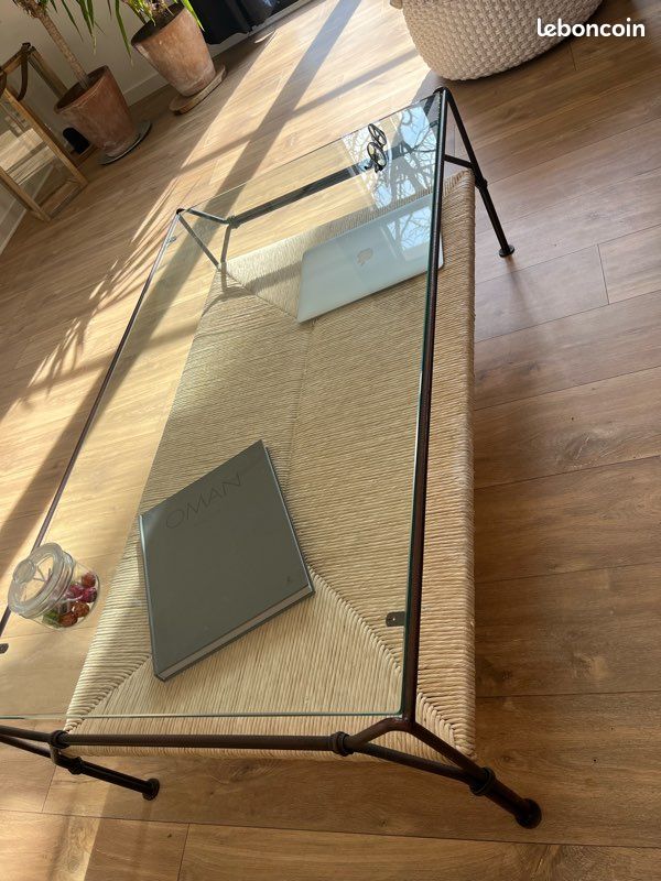 Table basse verre et fer forgé (image 2)