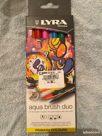 Stylo Feutre Pinceau Lyra Aqua Brush Duo - Rouge De Venise - Lot De 10 - Idéal Pour Dessin Et Aquarelle