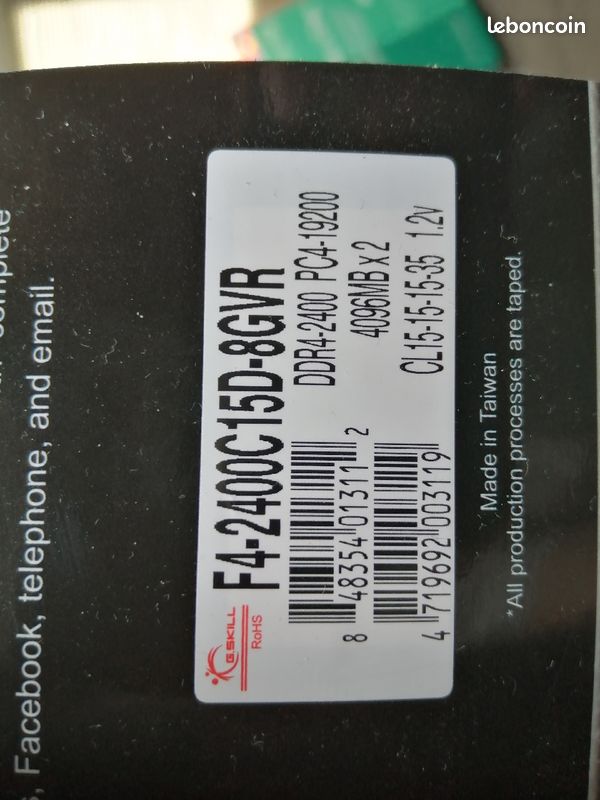 RAM DDR4 2x4 GB (image 2)