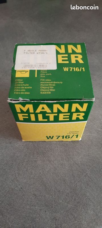 Filtre à huile MANN-FILTER W 716/1