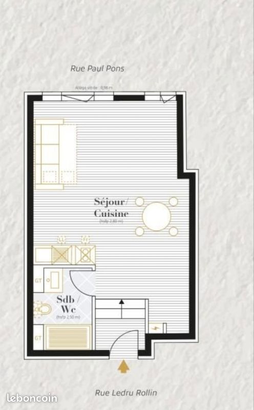 Appartement 1 pièce 33 m² · à Agen · 33 m² · 395 €