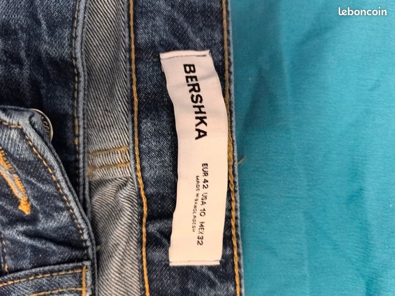 Jeans Baggy pour Homme BERSHKA Bleu foncé Vêtements