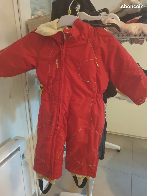 Combinaison ski bebe neuve rouge 1 an mixte (image 1)
