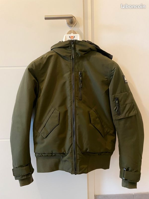 Blouson Bombers Burton Kaki Taille 1 Femme - Occasion Très Bon état (usure Sur Poignets)