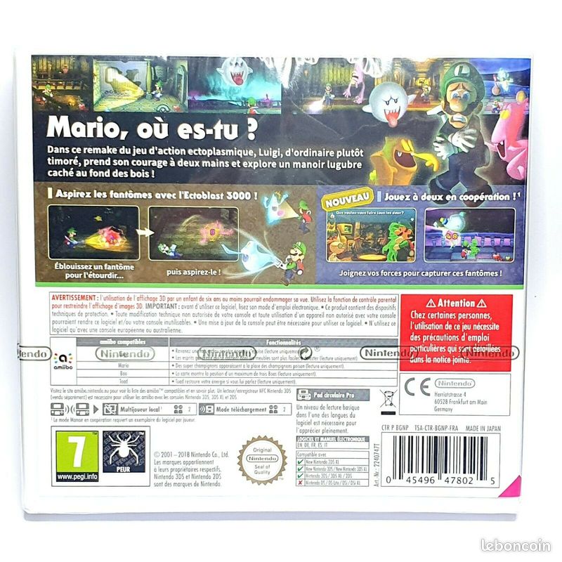 Jeu Nintendo 3DS - LUIGI'S MANSION (image 2)