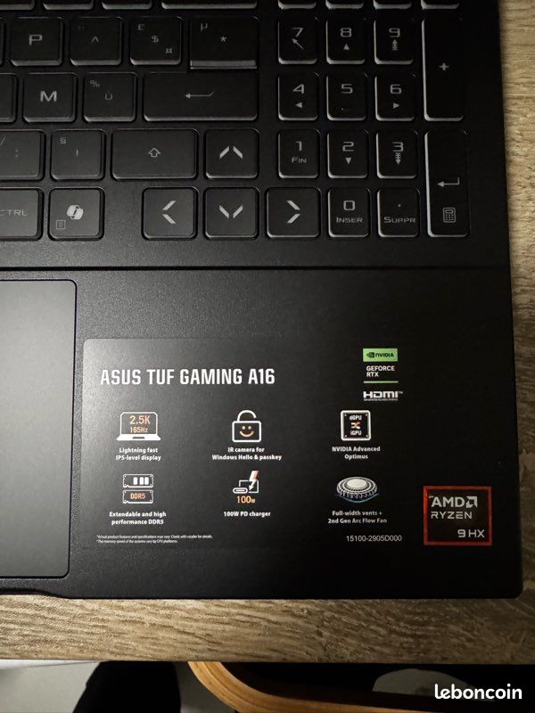 PC portable gaming Asus TUF A16 (image 2)