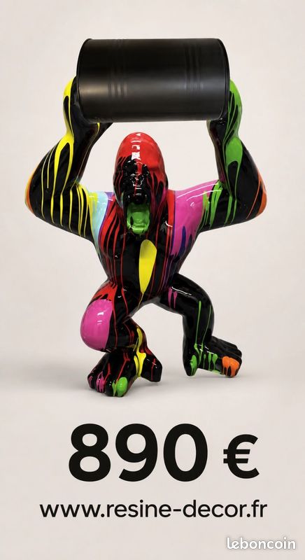 Statue gorille xxl en résine – 140 cm (image 1)
