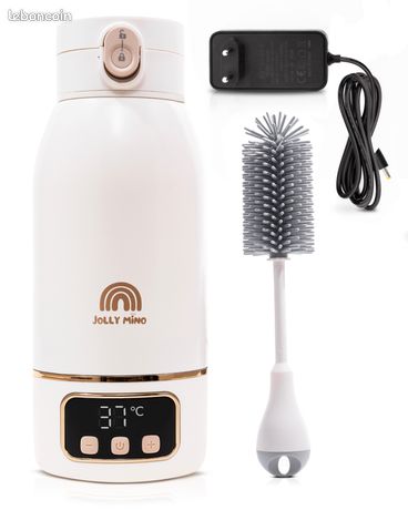 Chauffe Biberon Nomade De 500ml Grande Capacité, Chauffage Rapide Chauffe Biberon Portable Sans Fil, Charge Rapide Chauffe Biberon Voiture Et USB