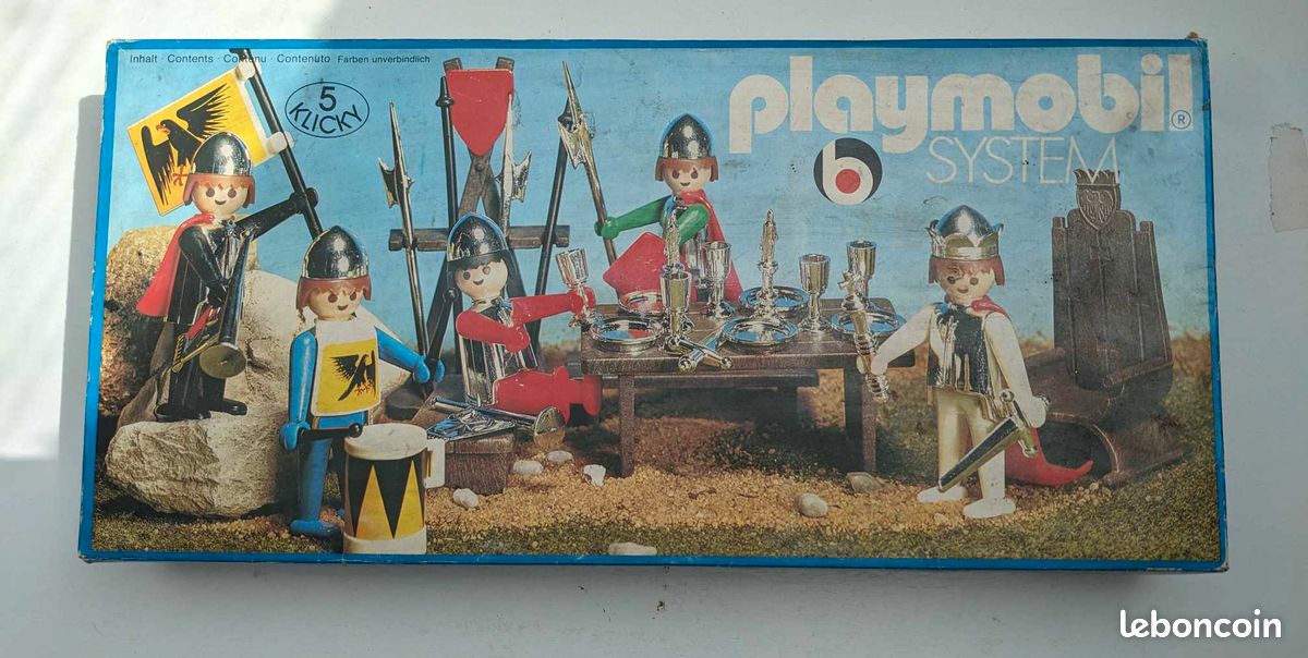 Playmobil chevaliers chrome faucon 3260 V2 en boite set exclusif vintage moyen âge médiéval très rare (image 1)