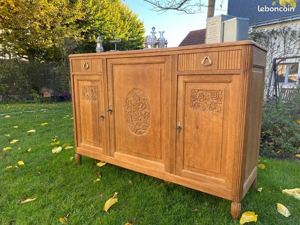 Buffet vintage en bois naturel avec portes coulissantes - Maisons du Monde