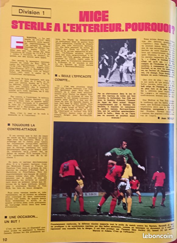 1973 miroir du football n°205 SAINT ETIENNE MARSEILLE