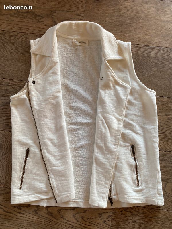 American Vintage la veste sans manche écru (image 3)