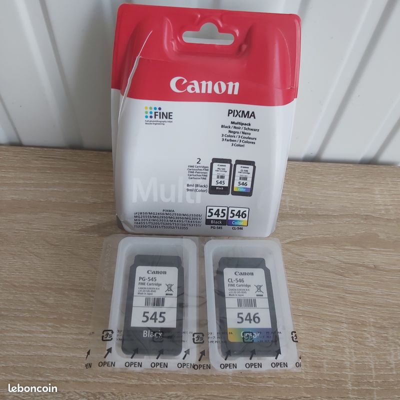 CARTOUCHE ENCRE COMPATIBLE Canon Pixma MG 3051 3052 3053 PG-545 CL-546