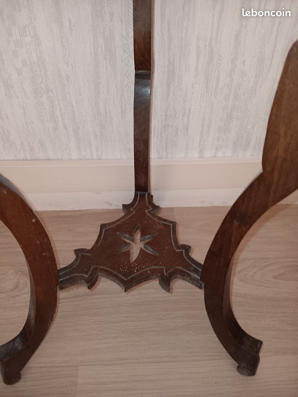 Guéridon rond Bois/Marbre (image 4)