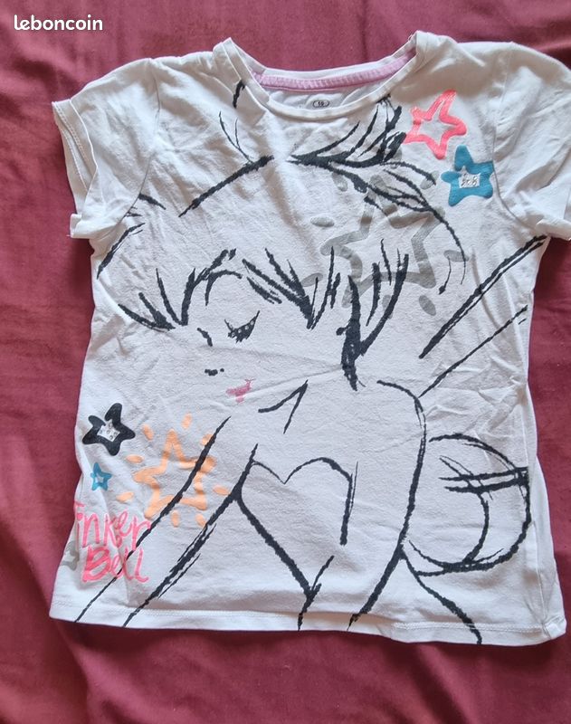 Lot 2 t-shirts Disney : clochette et Elsa (image 2)