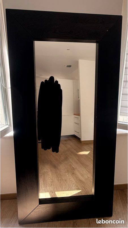 Grand miroir en vrai bois 190 x 94 cm (image 1)
