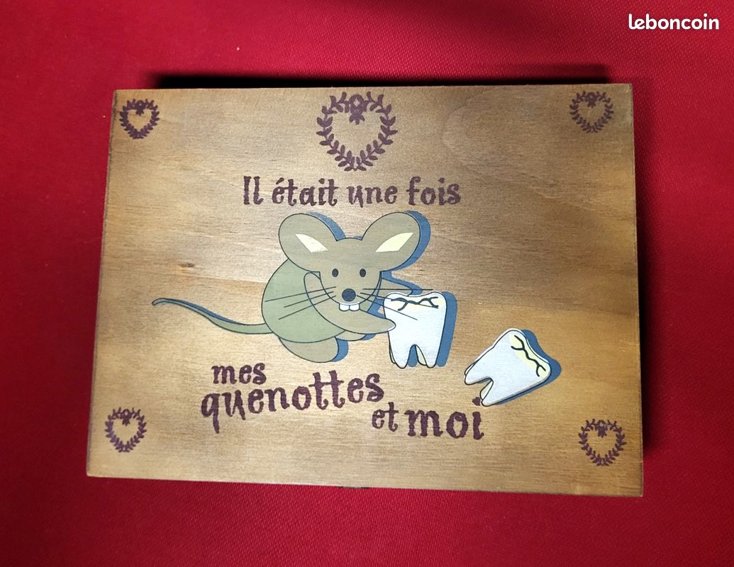 Boîte à dents, fait au Québec, coffret souvenir pour conserver les