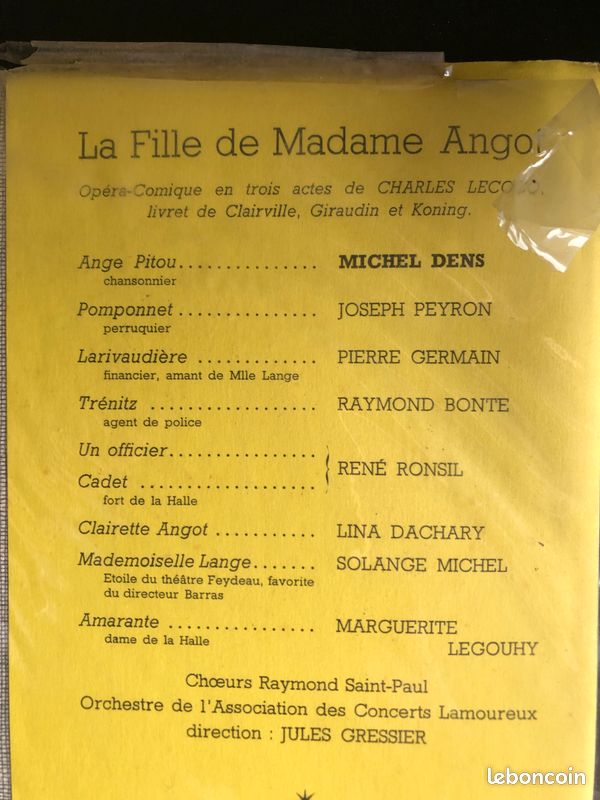 La fille de madame angot - F. Warms, vinyle (image 2)
