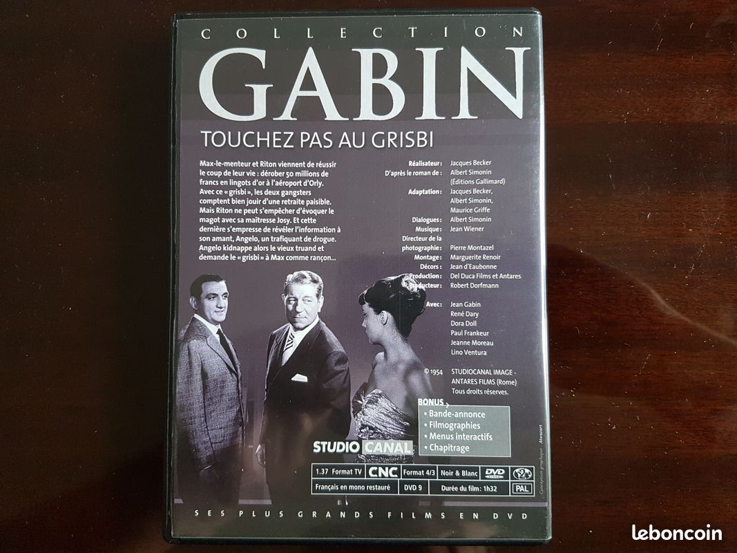 DVD "TOUCHEZ PAS AU GRISBI" (Ventura et Gabin) (image 2)