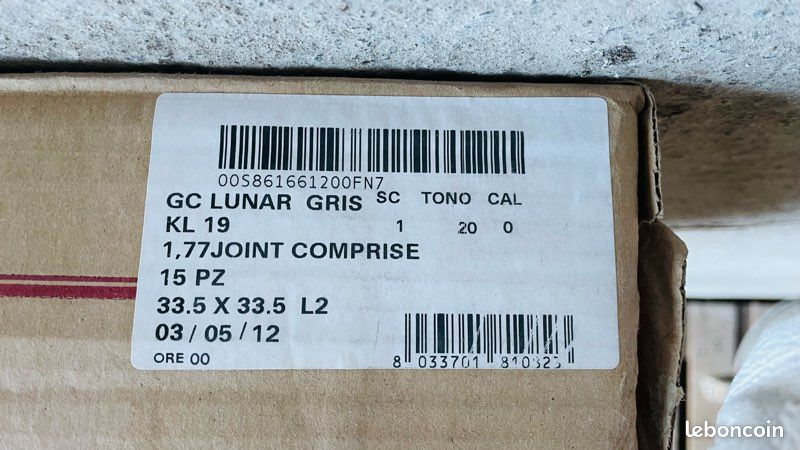 Carrelage intérieur gris foncé 33,5 par 33,5 cm (image 2)