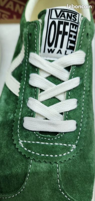 Baskets mixtes Vans sport low vert et blanc taille 38 neuves (image 9)