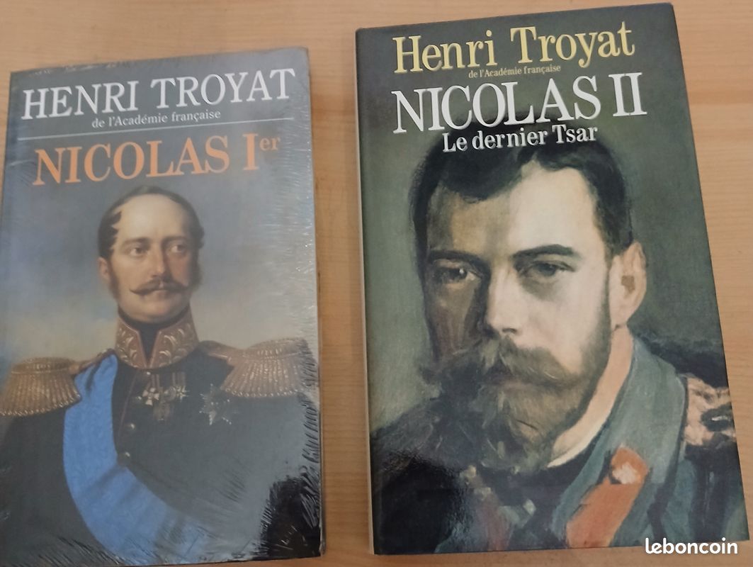Lot de 2 livres - Nicolas 1er et Nicolas II le dernier Tsar d'Henri Troyat (image 1)