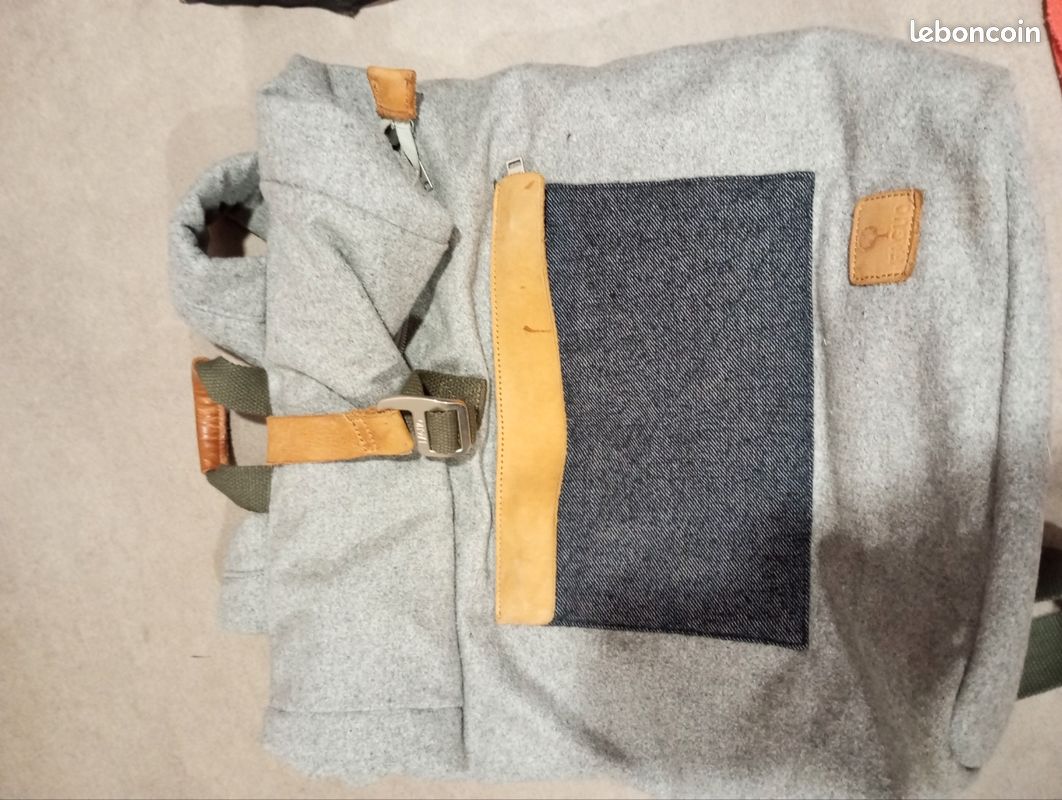 Sac faguo gris attaches métal type mousqueton Accessoires