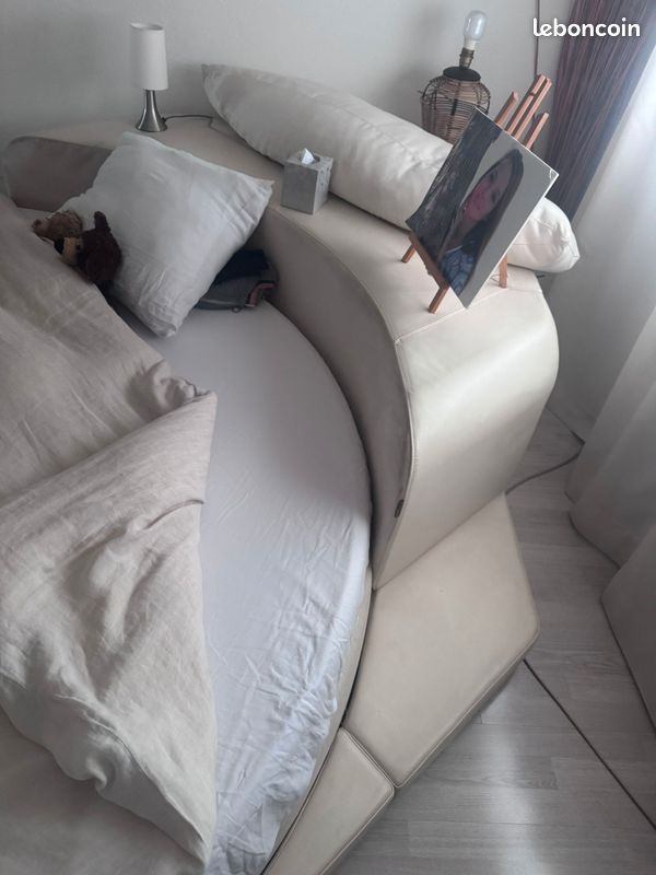 Lit rond cuir roche bobois (image 3)