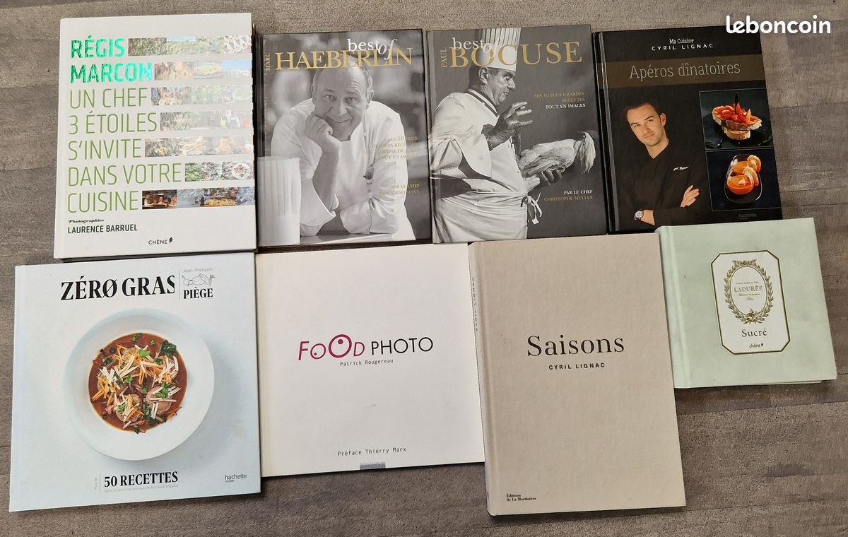 Livres de recettes de grands Chefs, lot de 8 (image 2)